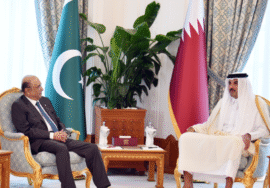 President Zardari Offers Qatari Emir